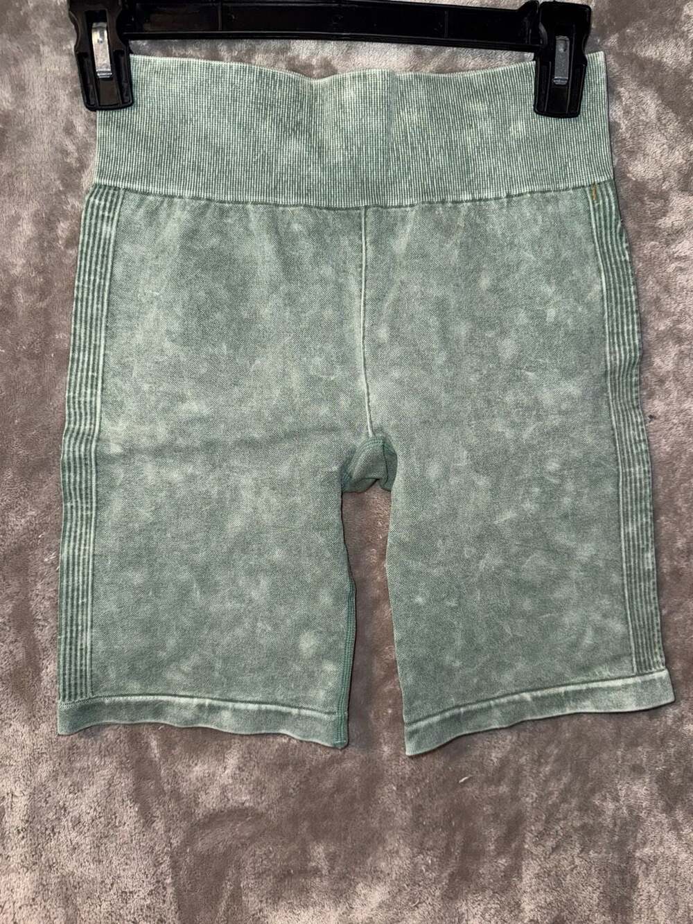 Aeropostale Seamless Acid Wash Biker Shorts Green Size Small